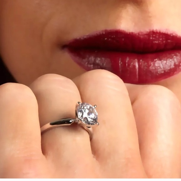 2.85 Ct Round Solitaire 14K Rose Gold Ring - Picture 3 of 3